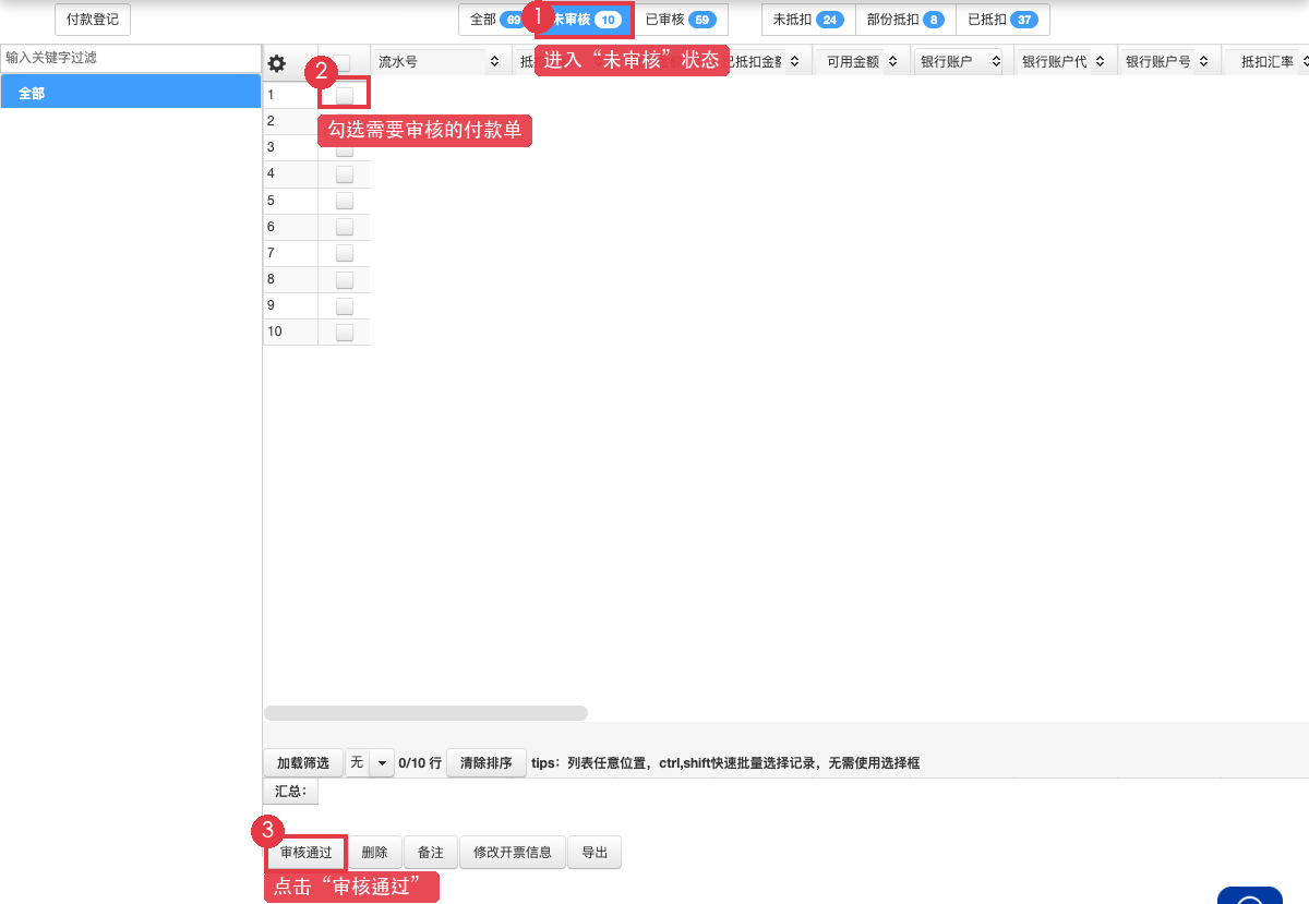 审核付款单