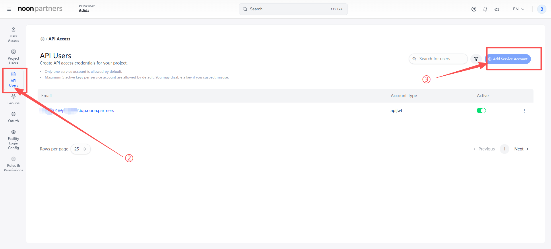Add New User：配置 API 用户信息